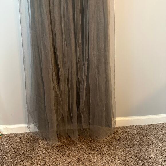 Jenny Yoo BHLDN SZ 6 Annabelle Convertible Bridesmaid Dress Formal Gown Gray - Picture 11 of 13